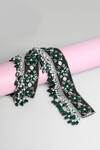Buy_Modarta_Green Stones, Embroidery Silk Hand Waist Belt _at_Aza_Fashions