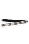 Modarta_Black Pearls, Stones Silk And Crystal Hand Embroidered Belt _at_Aza_Fashions