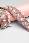 Buy_MODARTA_White Swarovski Crystals And Pearls & Embroidered Belt_at_Aza_Fashions