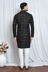 Shop_Aryavir Malhotra_Black Velvet Embroidered Cut Dana And Sequin Work Kurta _at_Aza_Fashions