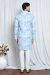 Shop_Arihant Rai Sinha_Blue Soft Cotton Printed And Embroidered Bloom Haze Kurta _at_Aza_Fashions