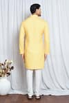 Shop_Arihant Rai Sinha_Yellow Soft Cotton Printed Floret Vintage Kurta _at_Aza_Fashions