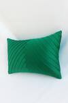 Buy_Throwpillow_Green Cotton Pleated Cushion Cover Single Pc
