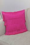 Buy_Throwpillow_Pink Cotton Fringe Cushion Cover_at_Aza_Fashions