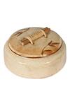 Shop_Nakshikathaa - Homeware_Beige Studio Pottery Roti Box_at_Aza_Fashions