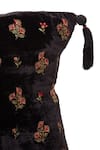 Buy_Nakul Sen_Black Velvet Embroidered Cushion Cover With Filler Single Pc _Online_at_Aza_Fashions