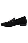 PAKO_Black Embellished Gabriel Button Loafers _at_Aza_Fashions
