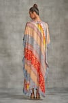 Shop_Gulabo by Abu Sandeep_Multi Color Modal Satin Tribal Print Kaftan _at_Aza_Fashions