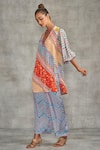 Shop_Gulabo by Abu Sandeep_Multi Color Modal Satin Printed Tribal Chevron Memoni Pant _Online_at_Aza_Fashions