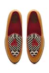 Shop_Banjaaran Studio_Yellow Woven Mustard Slip-on Loafers _at_Aza_Fashions