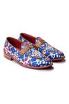 Buy_Banjaaran Studio_Multi Color Patola Slip-on Leather Loafers  _at_Aza_Fashions