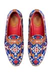 Shop_Banjaaran Studio_Multi Color Patola Slip-on Leather Loafers  _at_Aza_Fashions