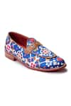 Shop_Banjaaran Studio_Multi Color Patola Slip-on Leather Loafers  _Online_at_Aza_Fashions