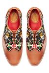 Shop_Banjaaran Studio_Multi Color Handcrafted Leather Brogue Shoes _at_Aza_Fashions