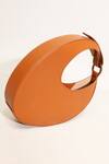 Shop_Pine And Drew_Brown Luna Crescent Shaped Handbag_at_Aza_Fashions