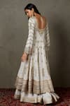 Shop_RI.Ritu Kumar_Off White Handloom Cotton, Muslin Embroidery, Dori Anarkali Gharara Set _at_Aza_Fashions