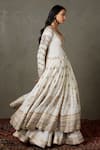 Shop_RI.Ritu Kumar_Off White Handloom Cotton, Muslin Embroidery, Dori Anarkali Gharara Set _Online_at_Aza_Fashions
