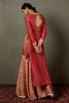 Shop_RI.Ritu Kumar_Pink Silk Flat Dupion Woven Polka Dots Round Embroidered Kurta Gharara Set _at_Aza_Fashions