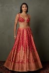 RI.Ritu Kumar_Silk Dupion</i><li>color Aari Hand Embroidered Bridal Lehenga Set _Online_at_Aza_Fashions