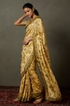 RI.Ritu Kumar_Beige Murshidabad Silk Dt Printed Tropical Saree With Unstitched Blouse Piece _Online_at_Aza_Fashions