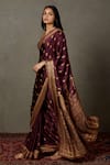 Buy_RI.Ritu Kumar_Purple Aari Hand Embroidered Saree With Unstitched Blouse Piece For Women_Online_at_Aza_Fashions