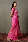 Buy_RI.Ritu Kumar_Fuchsia Nilambari Silk Printed Zari Saree With Embroidered Blouse For Women_Online_at_Aza_Fashions