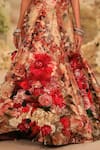 Buy_Varun Bahl_Silk Brocade 3d Floral Corsage Embroidered Lehenga With Blouse _Online_at_Aza_Fashions