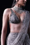 Shop_Dolly J_Grey Shimmer Tulle Embroidered Sequin Eres Lehenga Saree And Blouse Set _Online_at_Aza_Fashions