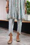 Buy_Mulmul_Blue Tencel Luxe Woven And Finsbury Anarkali & Dhoti Pant Set _Online_at_Aza_Fashions