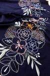 Buy_Mauli Cashmere_Blue Floral Bouquet Pattern Stole_Online_at_Aza_Fashions