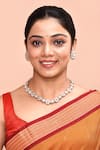 Moh-Maya by Disha Khatri_Gold Plated Diamonds, Stones Polki Embellished Necklace Set _Online_at_Aza_Fashions