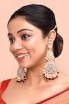 Buy_Moh-Maya by Disha Khatri_Gold Plated Zirconia Embellished Earrings _at_Aza_Fashions