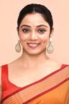 Moh-Maya by Disha Khatri_Gold Plated Stones, Gota Patti Kundan And Embellished Earrings _Online_at_Aza_Fashions
