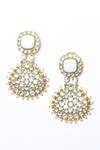 Shop_Moh-Maya by Disha Khatri_Gold Plated Stones, Gota Patti Kundan And Embellished Earrings _Online_at_Aza_Fashions