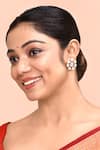 Buy_Moh-Maya by Disha Khatri_Gold Plated Diamonds, Stones Kundan Polki Embellished Stud Earrings _at_Aza_Fashions