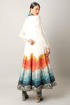 Shop_Jajaabor_Ivory Silk Chanderi Embroidered And Printed Landscape Anarkali & Pant Set _at_Aza_Fashions