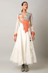 Jajaabor_Ivory Silk Chanderi Embroidered And Printed Applique Surplice Angarkha & Pant Set _Online_at_Aza_Fashions