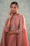 Buy_Sonia Khatri_Pink Suit And Palazzo - Summer Silk Embroidered Floral Round Charm Set _Online_at_Aza_Fashions