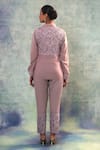 Shop_Sonia Khatri_Purple Muslin, Organza Sequins, Embroidery Collared, Suave Shirt And Pant Set _at_Aza_Fashions