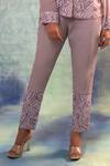 Sonia Khatri_Purple Muslin, Organza Sequins, Embroidery Collared, Suave Shirt And Pant Set _Online_at_Aza_Fashions