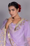 Shop_Charu Makkar_Purple Chanderi Tissue Embroidered Floral Round Kurta Gharara Set_Online_at_Aza_Fashions
