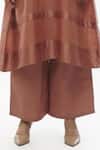 Buy_Khat_Pink Handloom Cotton, Chanderi Silk, Handwoven Stripe Pattern Dress And Pant Set _Online_at_Aza_Fashions