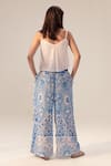 Shop Reena Sharma Blue Cotton, Crepe Aisha Botanic Print Pant at Aza Fashions Shop_Reena Sharma_Blue Cotton, Crepe Aisha Botanic Print Pant _at_Aza_Fashions
