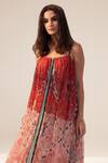 Buy_Reena Sharma_Red Chiffon Floral Paisley Printed Midi Dress _Online_at_Aza_Fashions