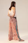 Shop Reena Sharma Pink Cotton Embroidery Samara Paisley Print Pant at Aza Fashions Shop_Reena Sharma_Pink Cotton Embroidery Samara Paisley Print Pant _at_Aza_Fashions