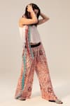 Shop Reena Sharma Pink Cotton Embroidery Samara Paisley Print Pant Online at Aza Fashions Shop_Reena Sharma_Pink Cotton Embroidery Samara Paisley Print Pant _Online_at_Aza_Fashions