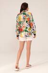 Shop_REENA SHARMA_Multi Color Pure Cotton Crepe Printed Floral Spread Collar Eden Shirt _at_Aza_Fashions