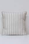 Buy_Linen Bloom_Beige 100% Pure Linen Stripe Pattern Cushion _at_Aza_Fashions