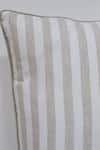 Linen Bloom_Beige 100% Pure Linen Stripe Pattern Cushion _Online_at_Aza_Fashions