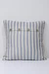 Shop_Linen Bloom_Beige 100% Pure Linen Stripe Pattern Color Block Cushion _at_Aza_Fashions